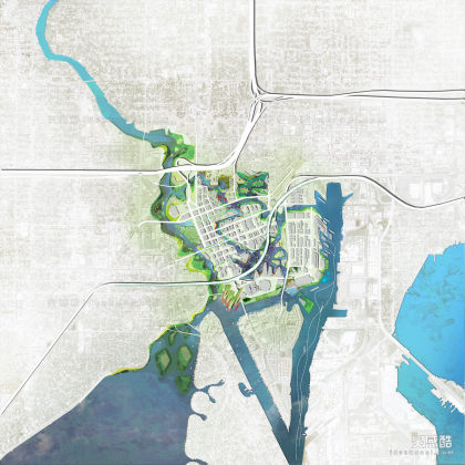 景观规划平面图丨