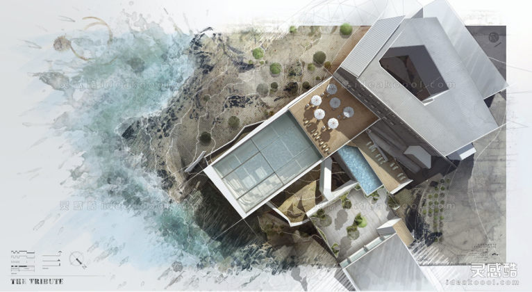 酒店别墅景观平面图丨