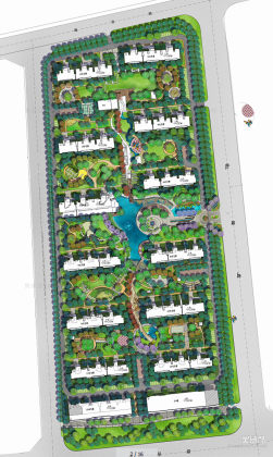 居住区景观平面图丨