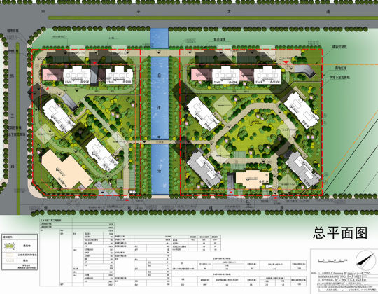 居住区景观平面图丨
