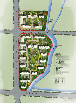 居住区景观平面图丨