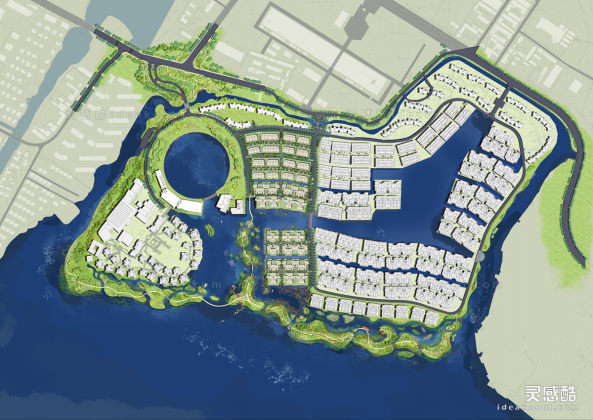 居住区景观平面图丨