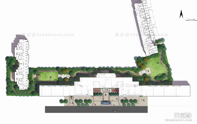 居住区景观平面图丨