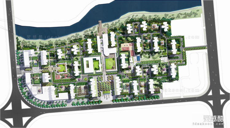 居住区景观平面图丨