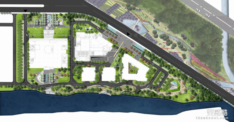 商业办公景观平面图丨