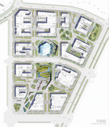 商业办公景观平面图丨