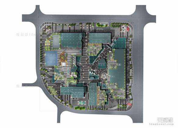 商业办公景观平面图丨