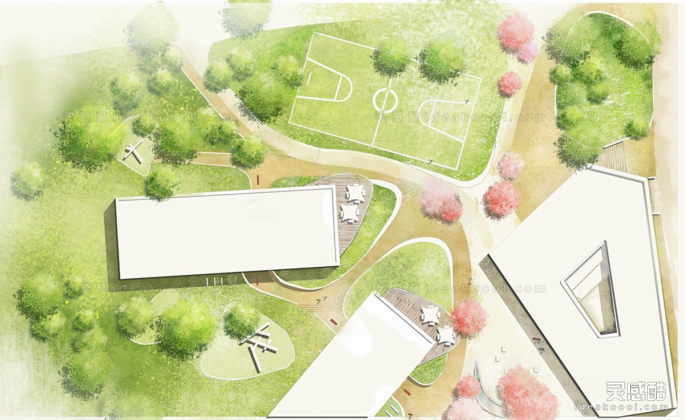 商业办公景观平面图丨