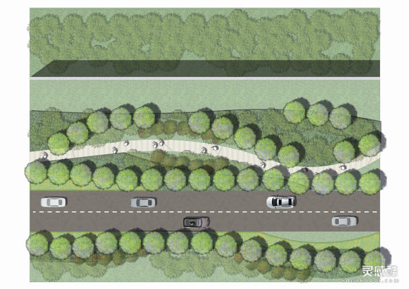 道路景观平面图丨