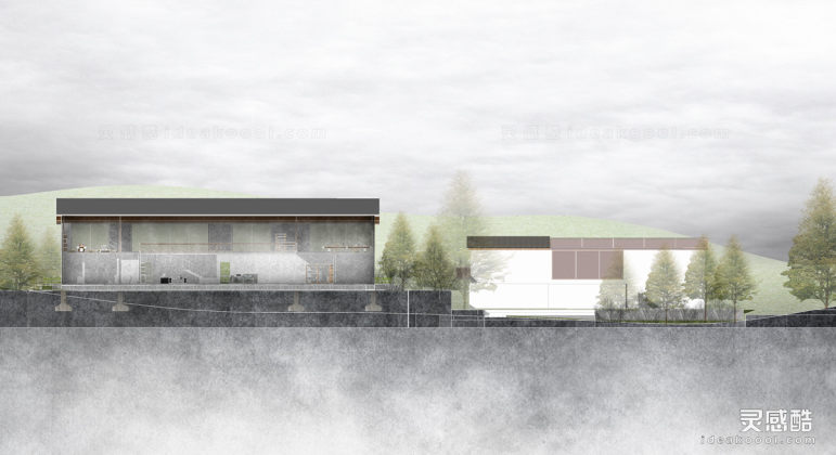 创意建筑剖面图丨