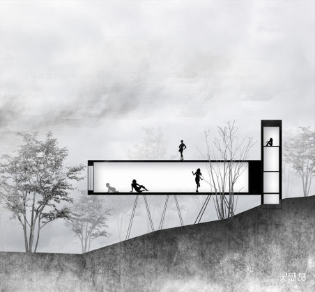 创意建筑剖面图丨