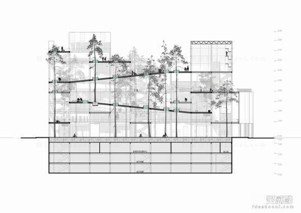 创意建筑剖面图丨
