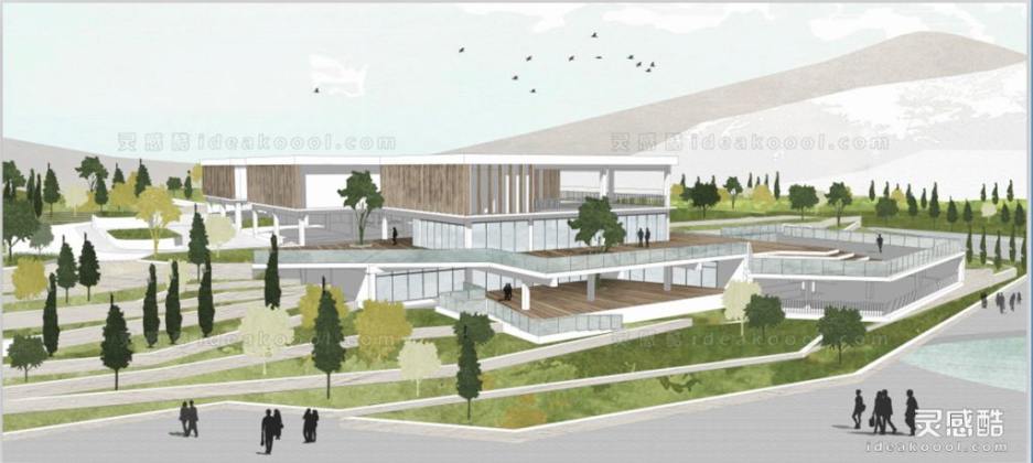 插画风创意建筑效果图丨