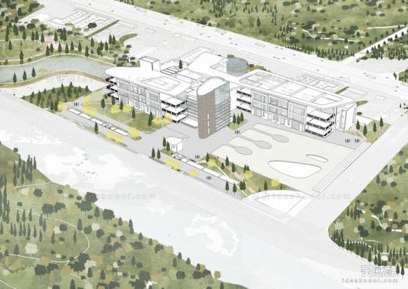 插画风创意建筑效果图丨