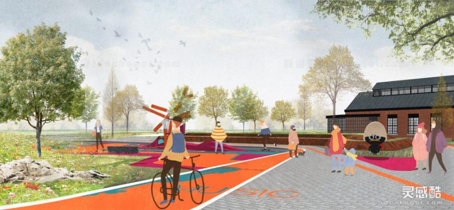 插画风创意景观效果图丨