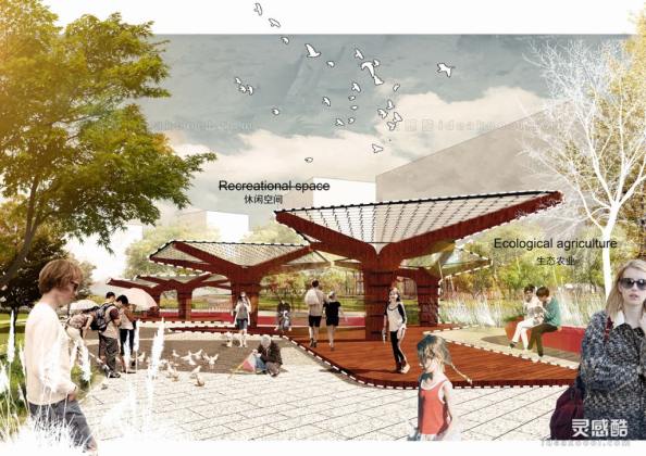 公园活动广场景观效果图丨