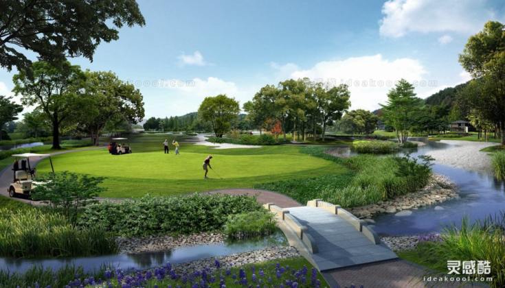 滨水河道效果图丨