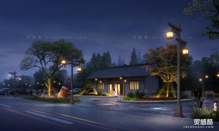 夜景建筑效果图丨