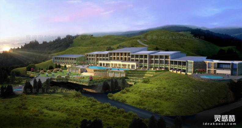 创意建筑效果图 鸟瞰效果图丨