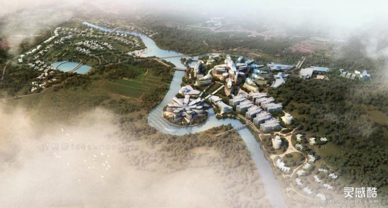 鸟瞰效果图丨