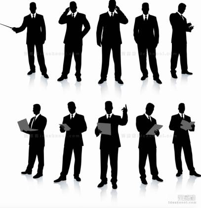 办公人物剪影丨