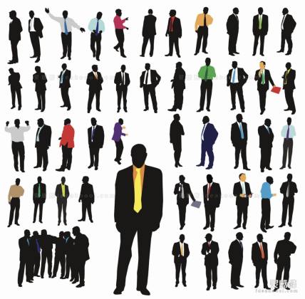 办公人物剪影丨