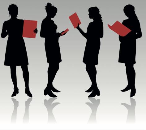 办公人物剪影丨