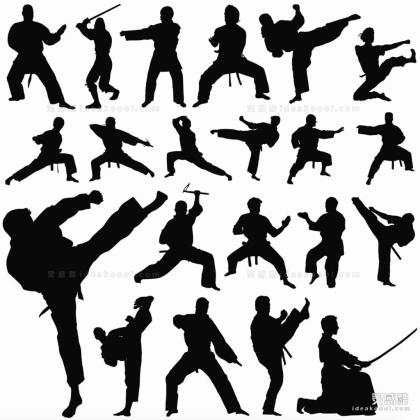 武术人物剪影丨