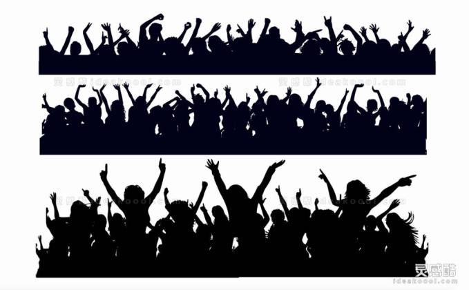 人群人物剪影丨