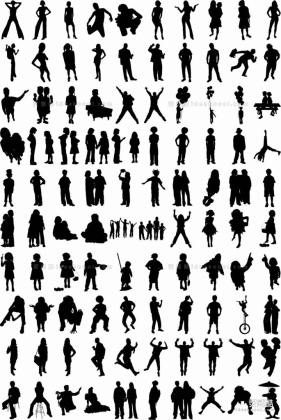 休闲人物剪影丨