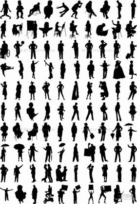 画家 篮球 打伞 情侣 母子 父子 摄影 站姿人物剪影丨