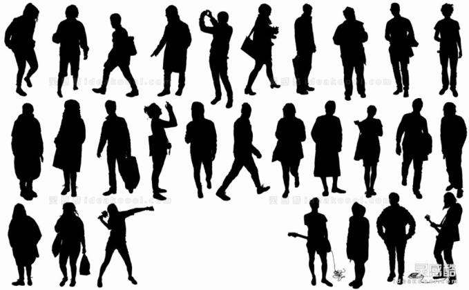 休闲人物剪影丨