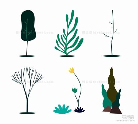 插画风植物丨