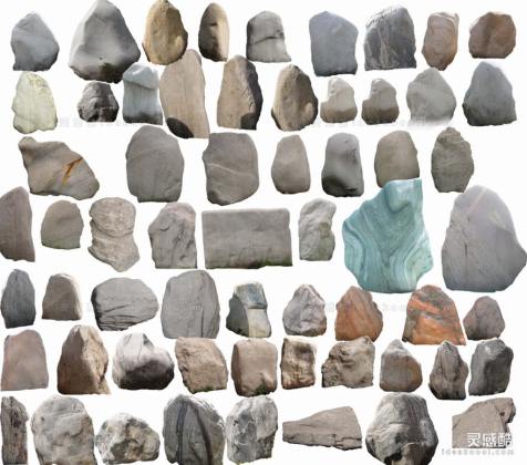 假山石头配景丨