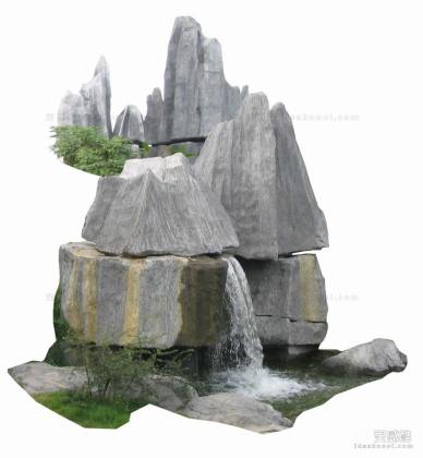 假山石头配景丨