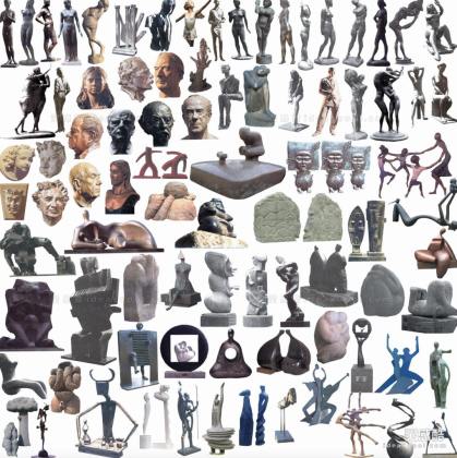 人物雕塑配景丨