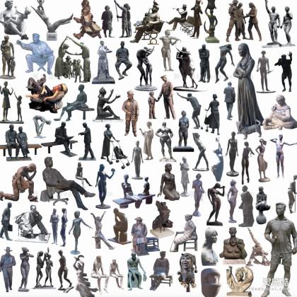 青铜人物雕塑丨