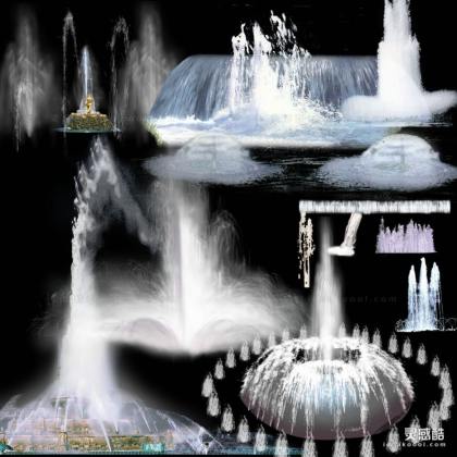 喷泉水景贴图丨