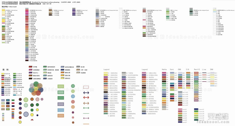 城市用地分类图例丨