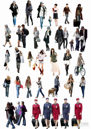 现代休闲人物贴图丨