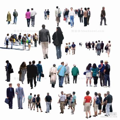 休闲人物贴图 人群丨